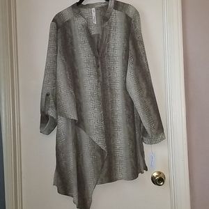 NWT Green Snake Print Blouse